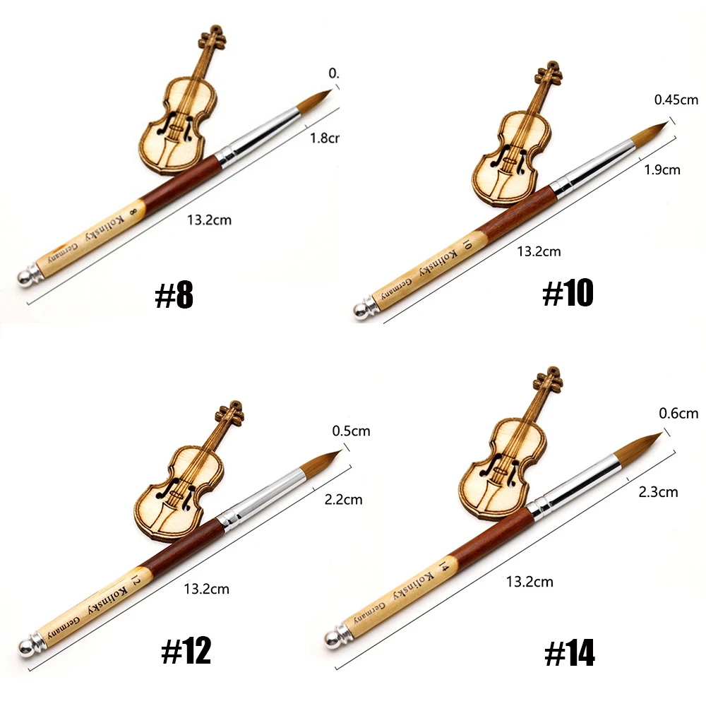 1 шт. акриловая кисть для ногтей Пудра деревянной ручкой кисть-ручка резьбы