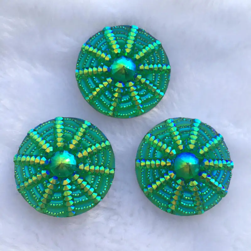 30 мм Стразы круглые палки на камнях с плоской задней частью Швейные бусины для