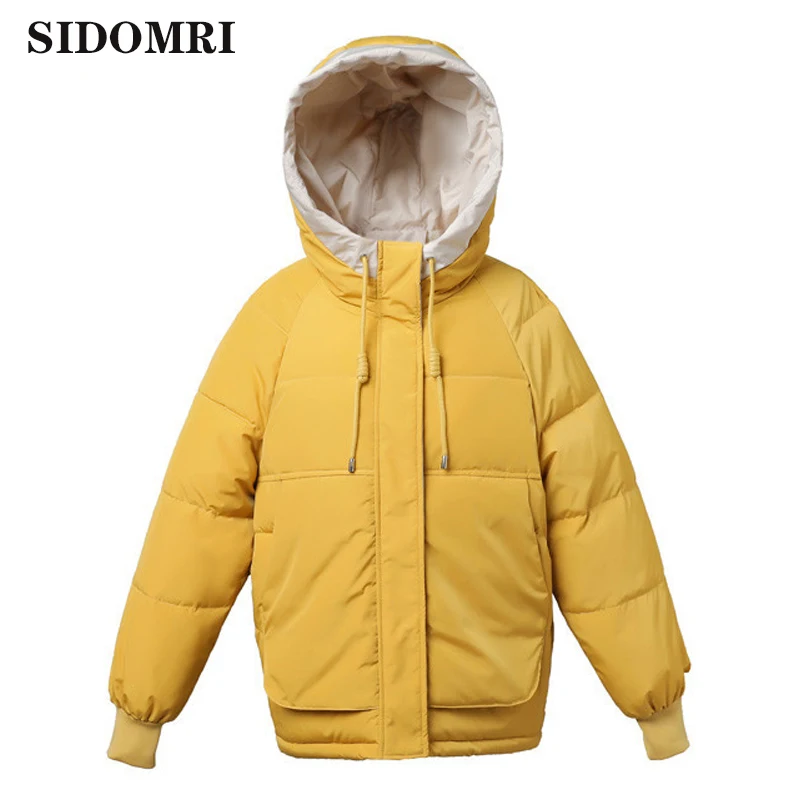

The new loose college style thickened hooded padded coat for winter 2021 young girls wowen warm fashion brand big and fat size