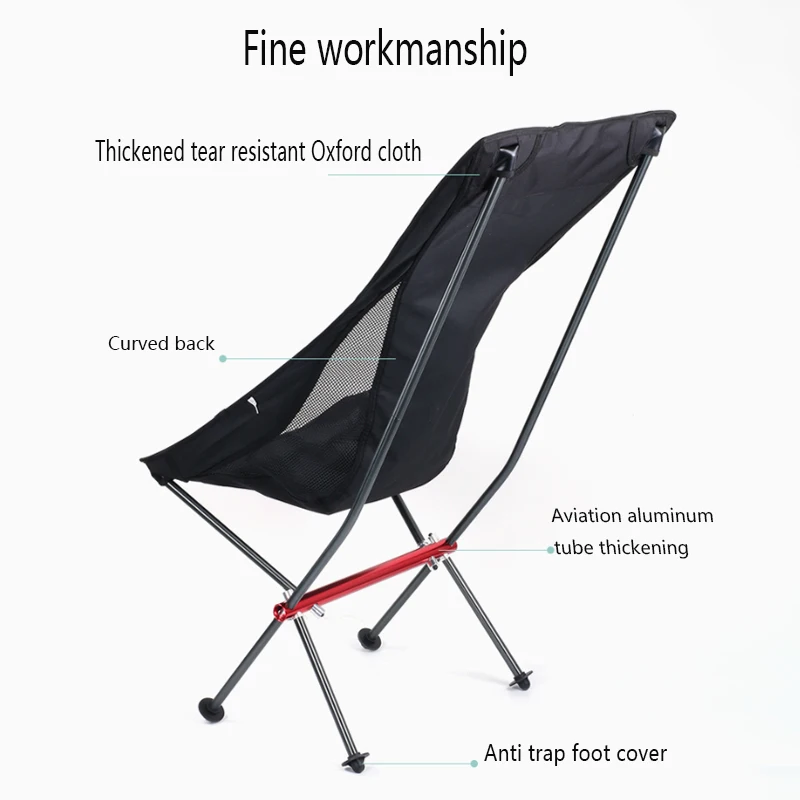 저렴한 접이식 캠핑 의자 야외 가구 캠핑 낚시 의자 해변 정원 관광 의자 다기능 휴대용 달 의자