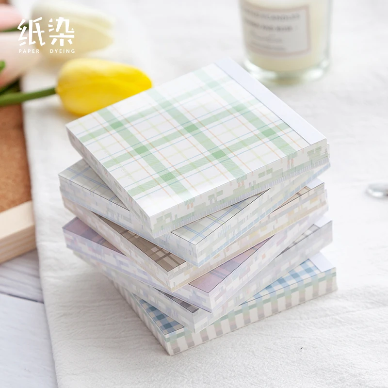 6PCS/LOT lattice long series creative message material paper memo pad | Канцтовары для офиса и дома