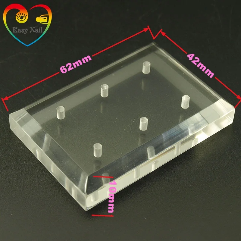 EasyNail~1PCS 6 Holes Clear Bits Holder Exhibition Stand Displayer 2.35mmNail Drill Bit Holder Professional Nail Manicure Tools