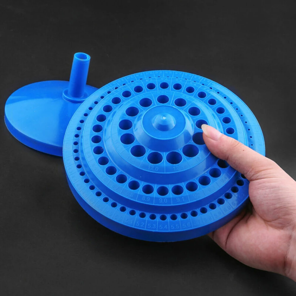 

100Holes Drill Bit Storage Case Round Shape Organizer Box 2PC Convenient