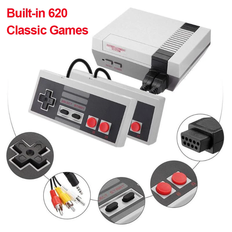 620 игр встроенный мини ТВ портативная игровая консоль 8 бит Ретро Классический