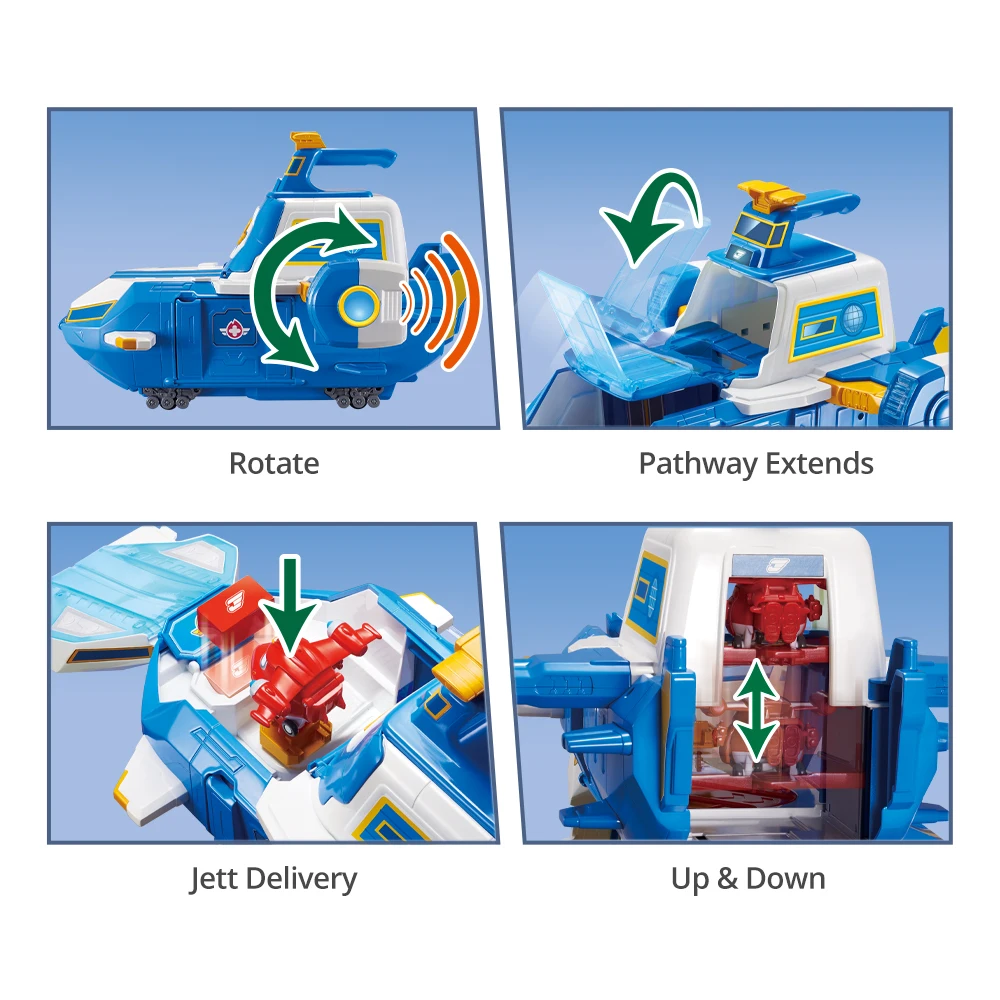 Игровой самолет Super Wings S4 World с подсветкой и звуковыми эффектами включает в себя 2