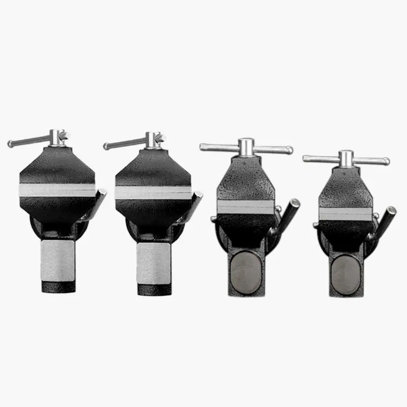 

Table Light Mechanical Clamp On Bench Table Vise 360 Degree Cast Iron Fixed Repair Tool Craft with Pads Gloves Black