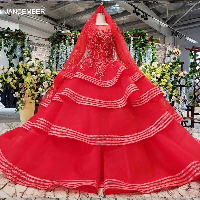 HTL834 мусульманское свадебное платье с длинным рукавом бисером аппликации О