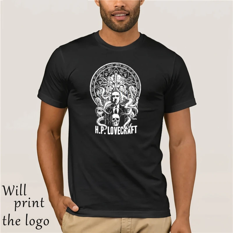 

Shirt Maker O-Collo H.P. Lovecraft Compressione Manica Corta T Shirt Per Gli Uomini