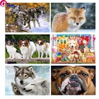 Алмазная живопись 5D бульдог с квадратными стразами, Набор для вышивки крестиком с изображением собаки, подарок ручной работы, украшение для дома