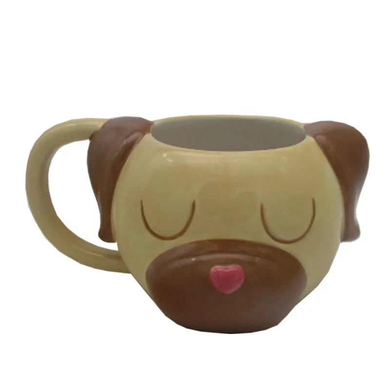 Чашка с рисунком кота и собаки чашка для кофе молочная завтрака Расписанная