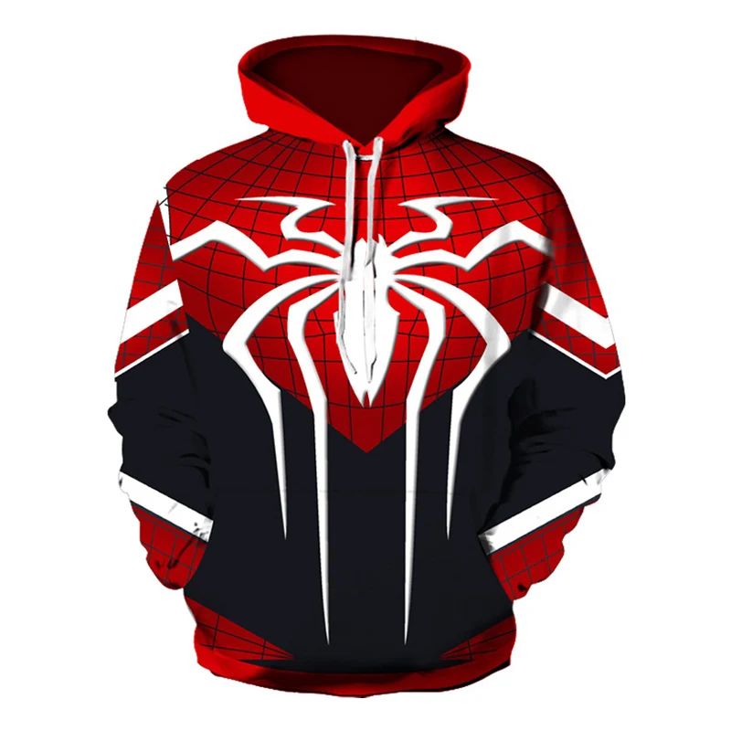 

New Arrival Mens Hoodies 3D Printed Autumn and Winter Loose Fit Sweatshirt Plus Size Casual Hoody Spider Graphic Clothing Brand