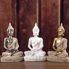 Статуэтка сидящий Будда из песчаника, винтажная скульптура Будды, миниатюрные статуэтки, украшение для дома, гостиной, фэншуй, будха, будха