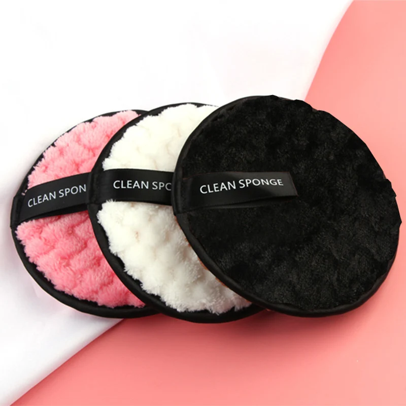 1 шт. салфетка из микрофибры колодки для макияжа лица смешивания спонж снятия