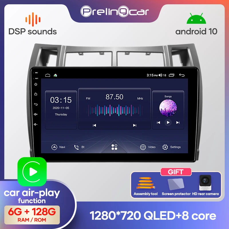 Prelingcar Android 9 0 без DVD 2 Din Автомобильный Радио Мультимедиа Видео плеер навигация GPS