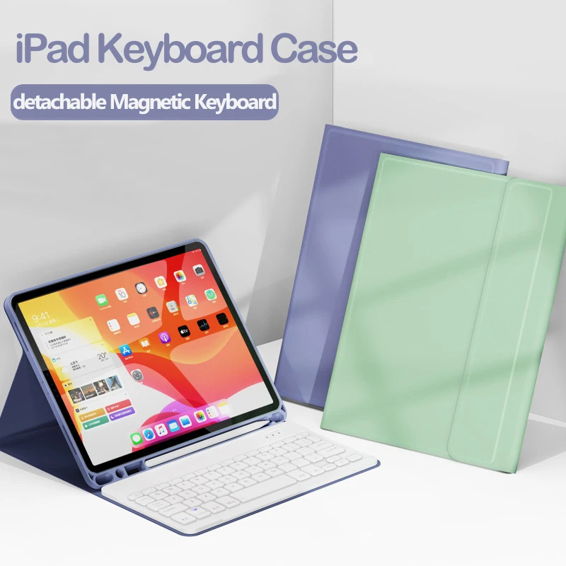 

Detachable Keyboard Case for IPad 10.2 7th 8th Gen Air 3 Pro 10.5 Mini 5 Silicone Funda for IPad Pro 11 12.9 Air 4 10.9 Keyboard