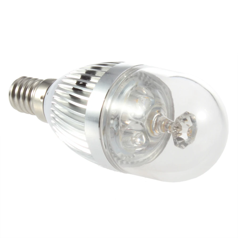 Новый E14 9W 3LED теплый белый светильник лампа с украшением в виде кристаллов