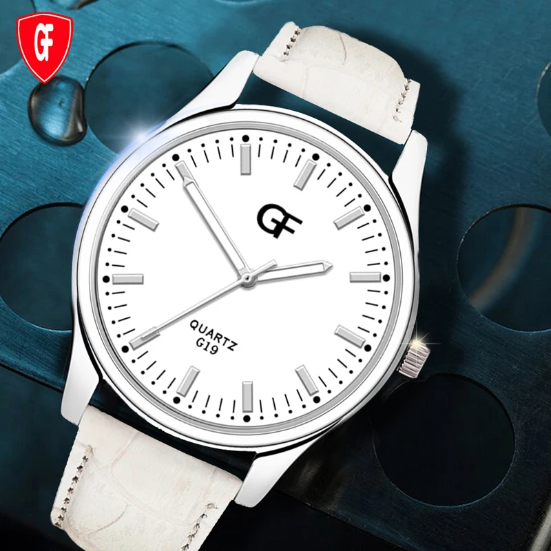 Ретро дизайн деловые кварцевые часы модные светящиеся мужские кожаный ремешок