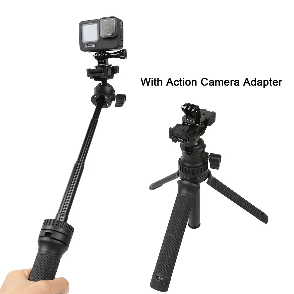 Выдвижной Штатив с ручкой регулируемый зажим для смартфона холодным башмаком