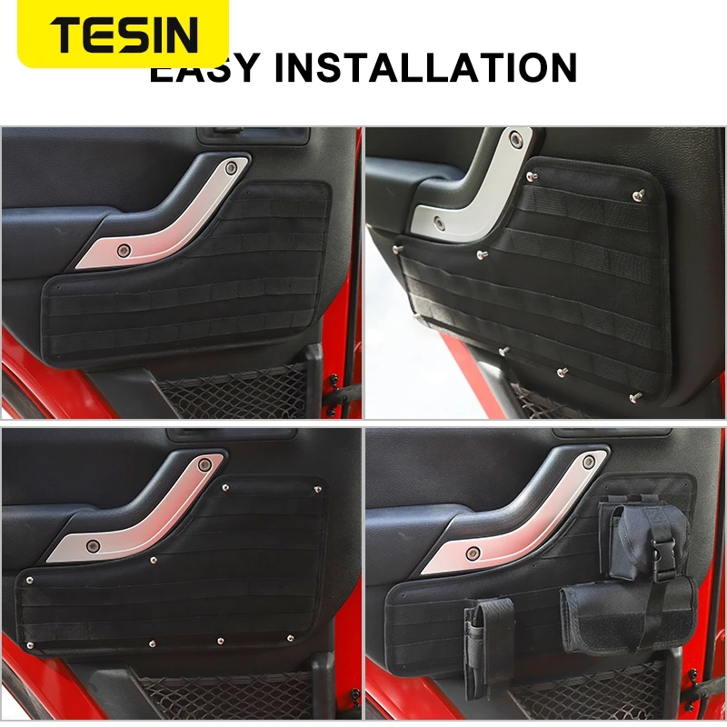 Продажа Сумка TESIN для хранения и поддержания порядка на передней и задней двери автомобиля, тактическая подвесная доска, органайзер, аксессуары для ...