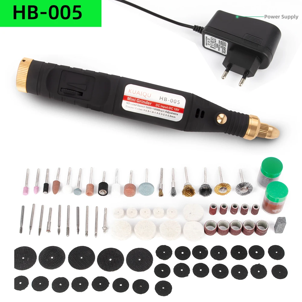 

5000-18000rpm Mini Electric Grinder Cordless Grinding Machine Trimming Polishing Micro Drilling Tool Carving Engraving Pen