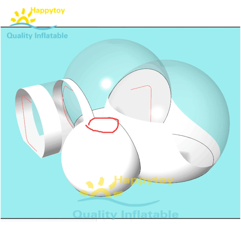 Визуальная или невизуальная прозрачная надувная палатка для кемпинга с без