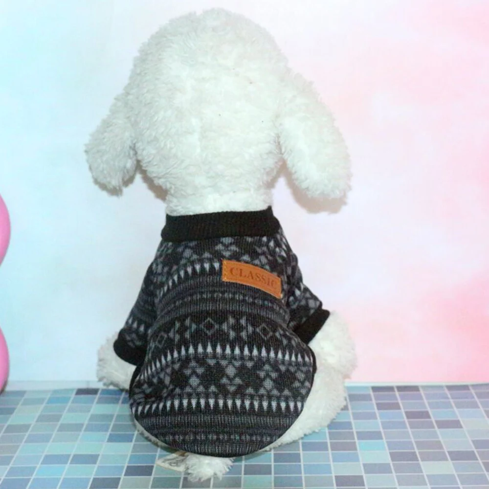 Dog Clothes For Small Dogs Soft Pet Sweater Clothing Winter Chihuahua Classic Outfit Coat XS-XXL | Дом и сад