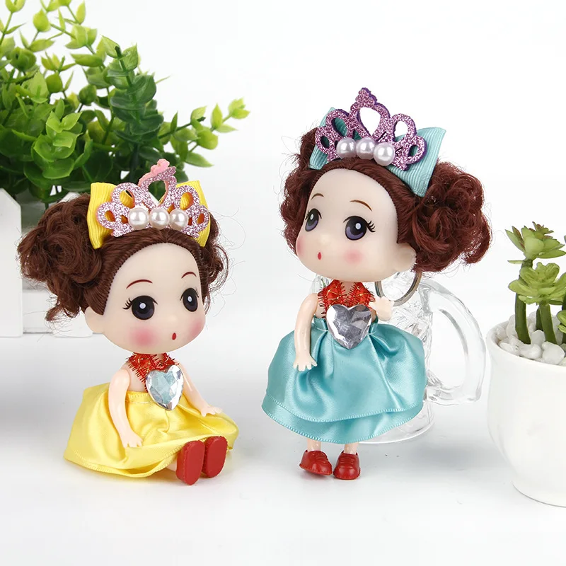 Мини куклы принцессы ручной работы 12 см кукла маленькая девочка брелки для кукол