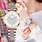 Брендовые Новые футболки для девочек Роскошные Дизайнерские женские наручные часы для женщин Гипсофила серебряные часы на стальном браслете с Водонепроницаемый кварцевые часы подарок для жены