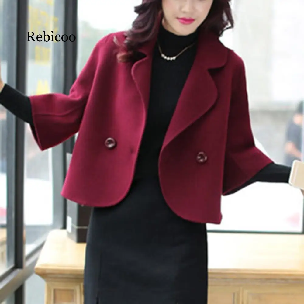 Женская короткая куртка с лацканами Повседневная Элегантная на зиму 2019|Женские