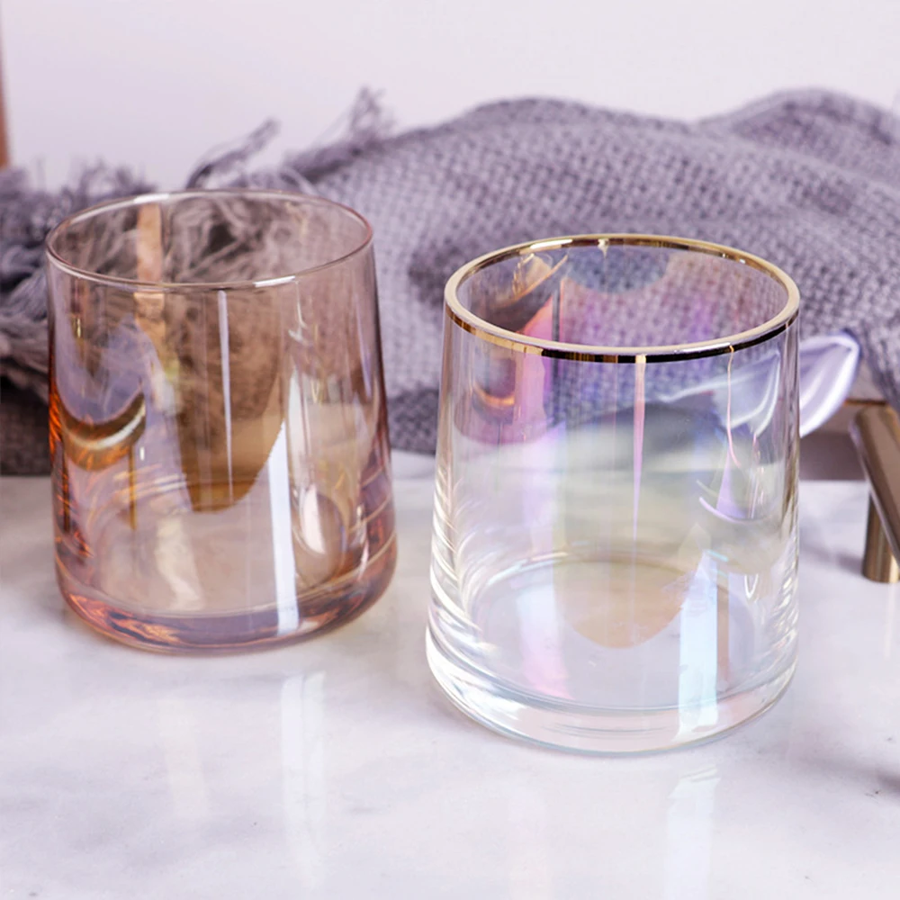 

Kleurrijke Glazen Mok Cup Water Fles Melk Glazen Beker Sap Thee Wijn Glas Koffie Mok Drinken Cup Whisky Glas Bier drinkware