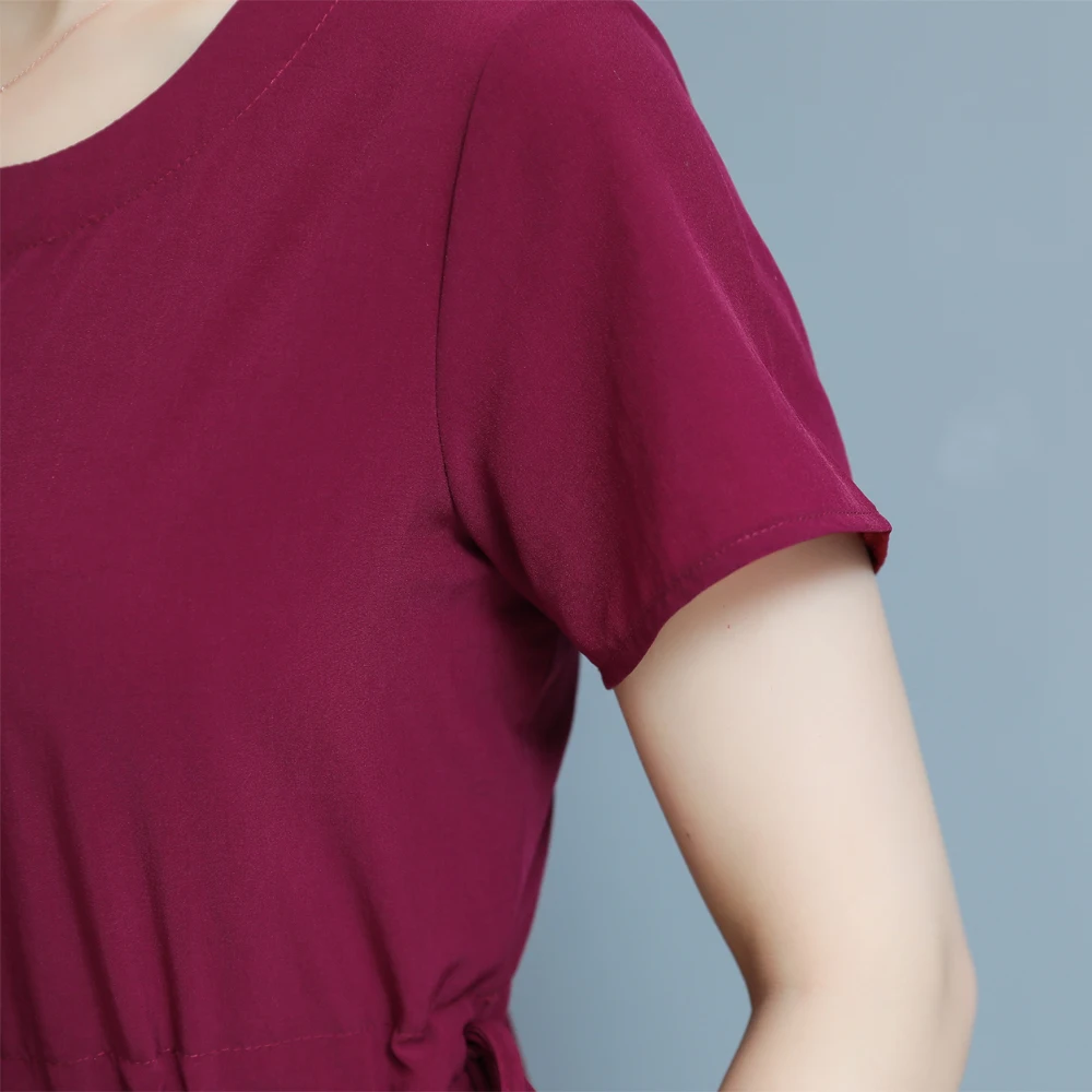 Платье модал большого размера новое для женщин среднего и пожилого возраста, мать, женщины, лето.