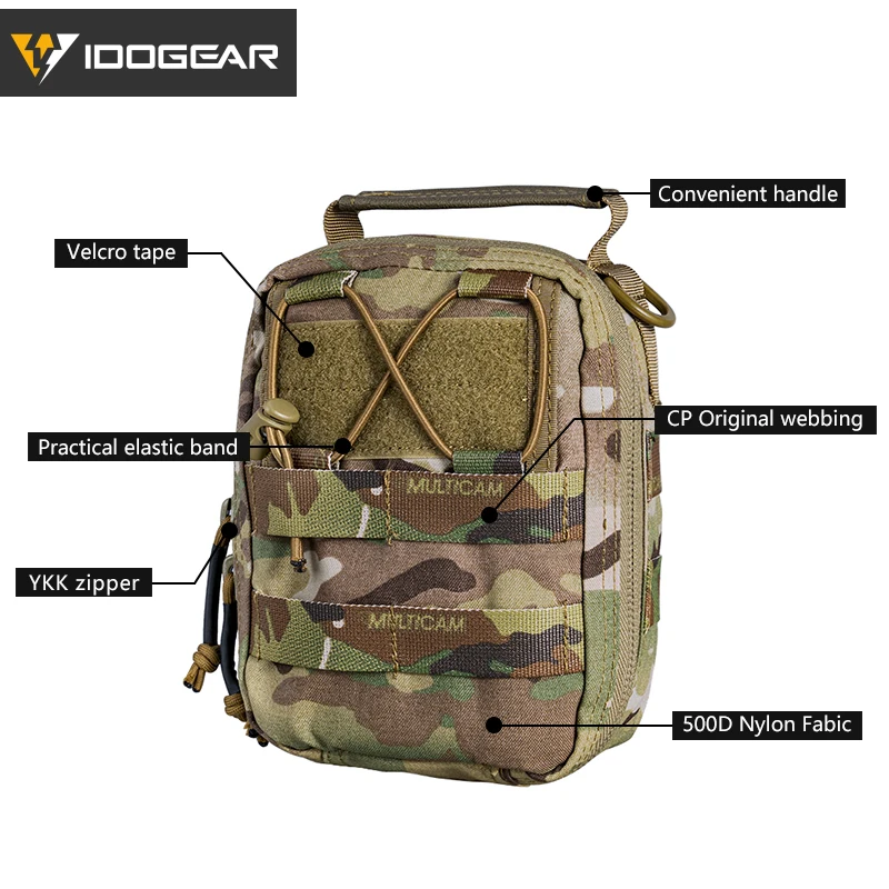 IDOGEAR Tactical First Aid Kits Medical Bag Emergency Outdoor Airsoft Army Hunting MOLLE Pouch 3523 |