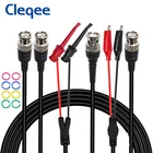 Cleqee P1260 BNC набор тестовых проводов предохранительный зажим BNC к аллигатору тестовый крюк зажим коаксиальный кабель с цветными кольцами Сделай Сам электронный тест
