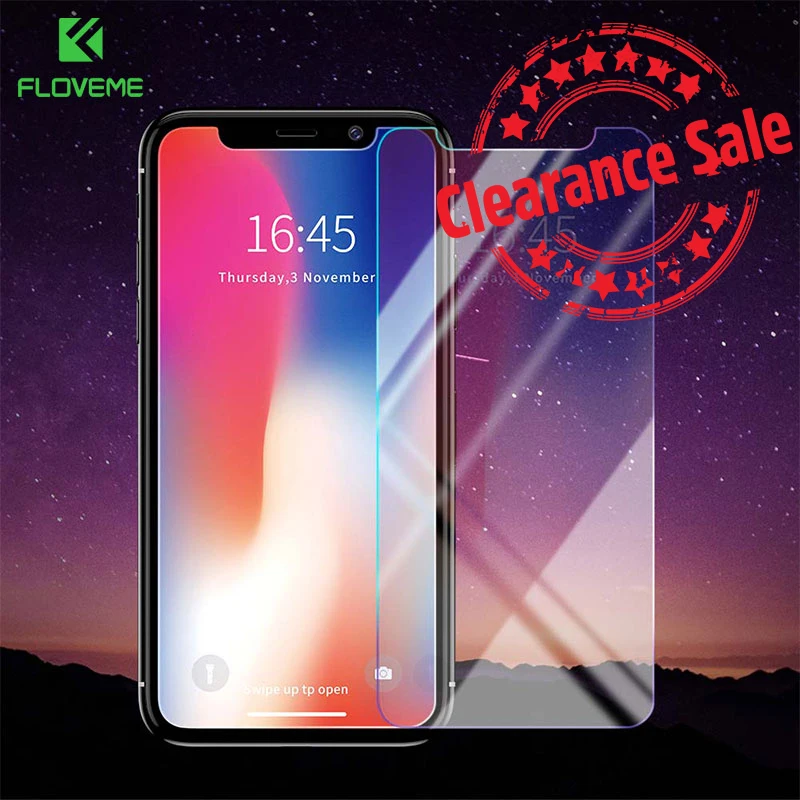 FLOVEME 9H закаленное стекло Защитная пленка для iPhone X XS защиты экрана полное покрытие