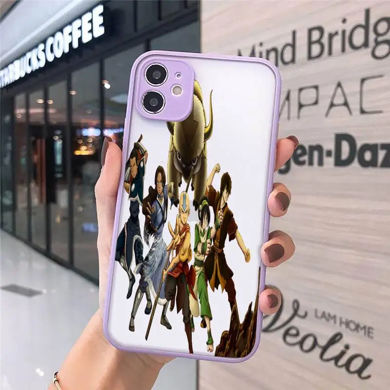 

Avatar The Last Airbender Phone Case matte transparent For purple iPhone 7 8 x xs xr 11 12 pro plus max mini Clear Funda