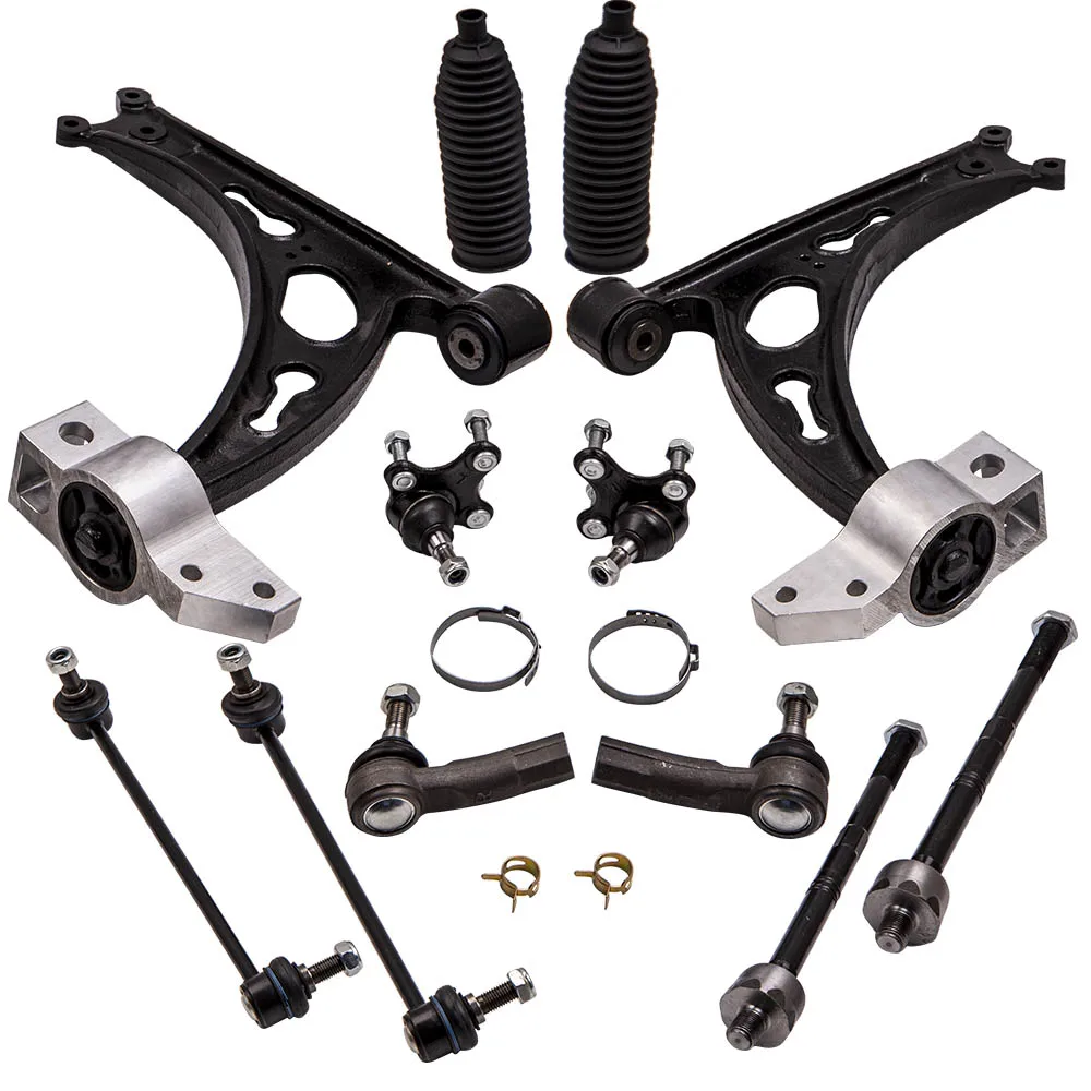

10pcs Suspension Wishbone Front Control Arm Tie Rod End Set for VW Passat 3C2 CC