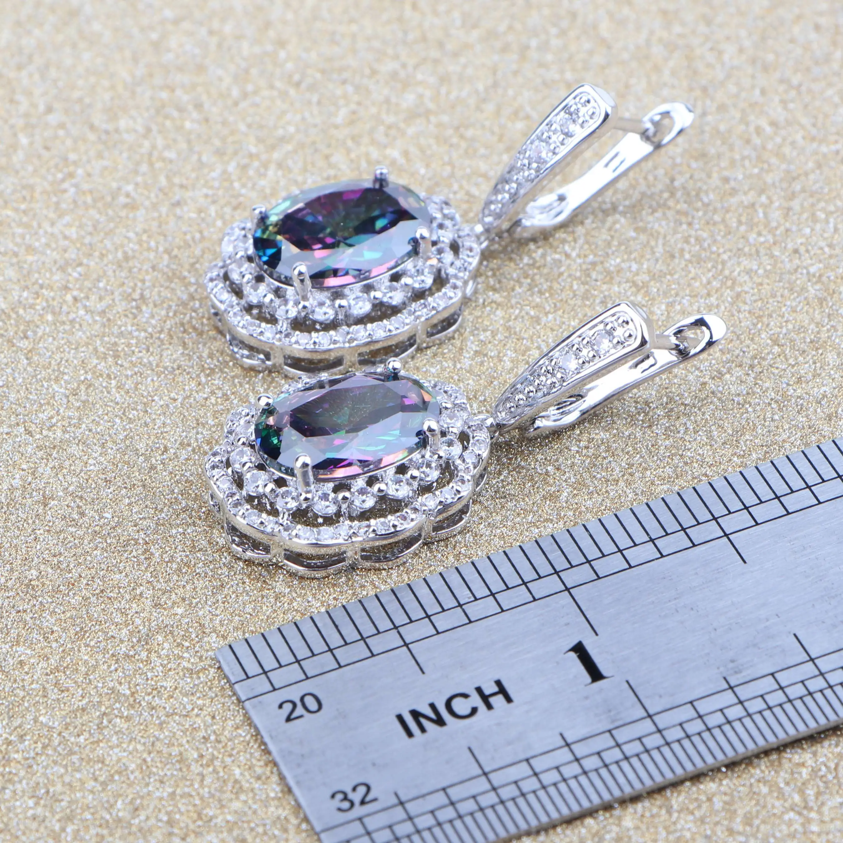 Женский ювелирный комплект из колье серёг и браслета серебра 925 пробы | Украшения