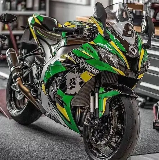 

Комплект обтекателей для мотоцикла из АБС-пластика, 4 подарка, подходит для kawasaki Ninja ZX-10R 2011 2012 2013 2014 10R 11 12 13 14 15, зеленый