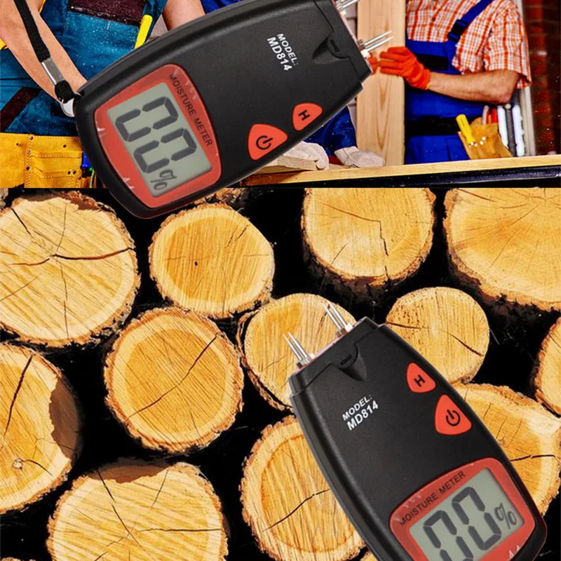 ЖК дисплей цифровой измеритель влажности древесины 5% 40% бумага тестер стены