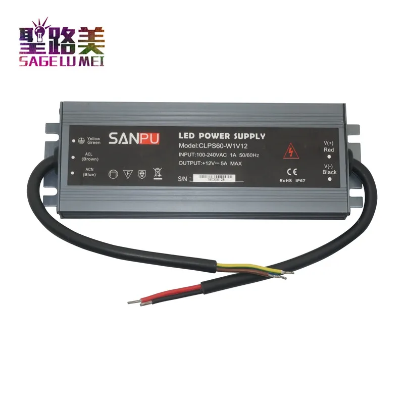 Ультра тонкий водонепроницаемый Светодиодный источник питания на открытом