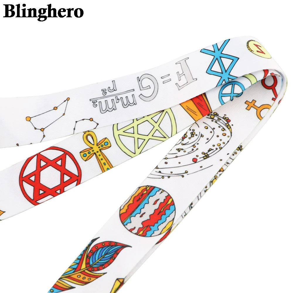 

CB573 Egyptian Celestial Body Keychain Lanyards ID Badge Holder ID Card Passport Gym Cell Phone Badge Holder DIY Hanging Rope