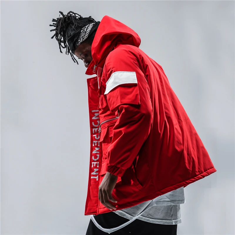 Мужские куртки и пальто осень 2019 черные карго в стиле хип-хоп верхняя одежда |