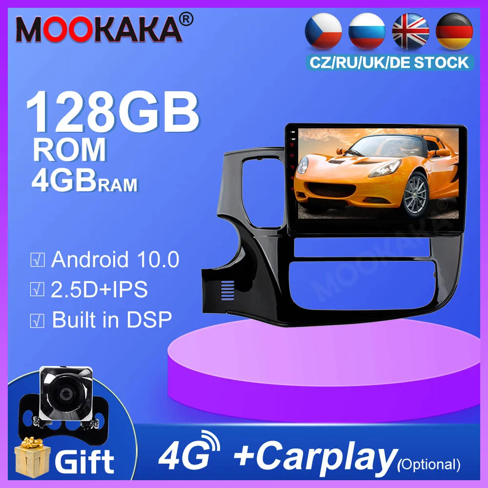 

4G + 128 ГБ Android10.0 автомобиля GPS навигации для Mitsubishi Outlander 2013-2018 стерео Мультимедийный плеер Авто радио головное устройство Carplay