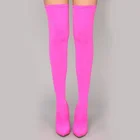 Женские ботфорты стрейч, Замшевые Сапоги выше колена на высоком каблуке, с молнией сбоку, Осень-зима 2021