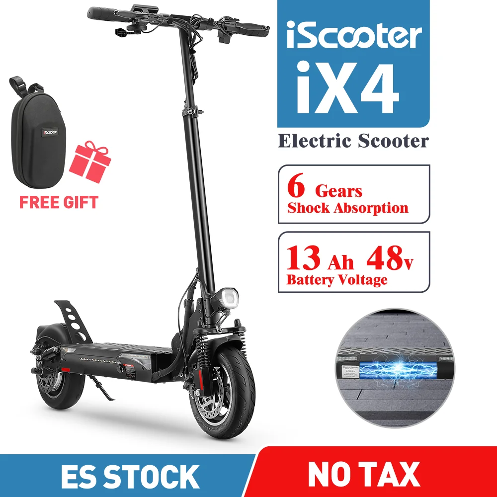 Скутер электрический для взрослых 500 Вт 13 А · ч 48 В 45 км/ч 10 дюймов | Спорт и