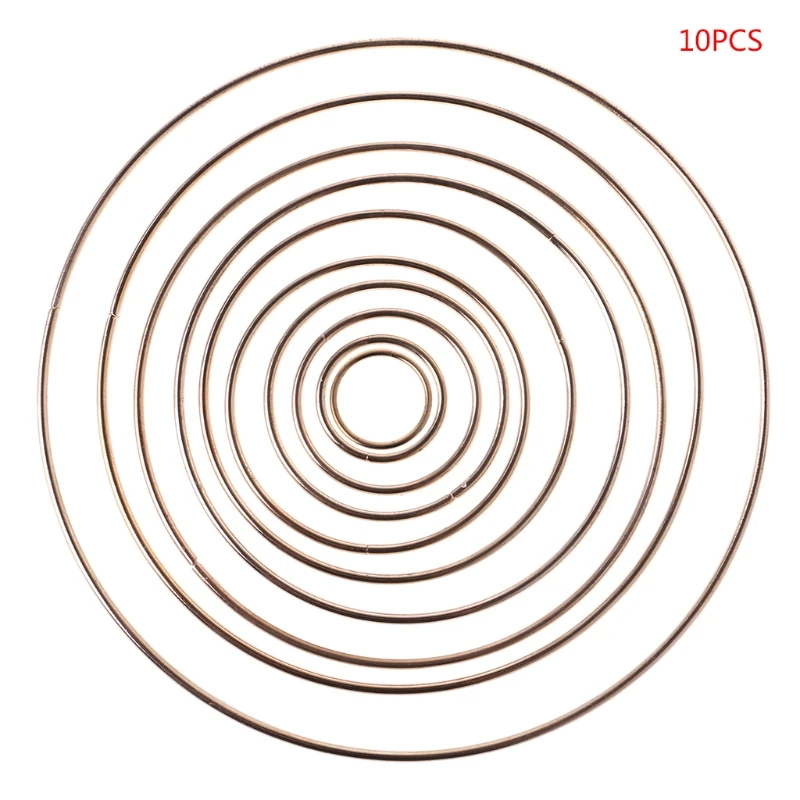 10 шт металлический Ловец снов кольцо макраме ремесло обруч яркое 35 190 мм|Ловцы и