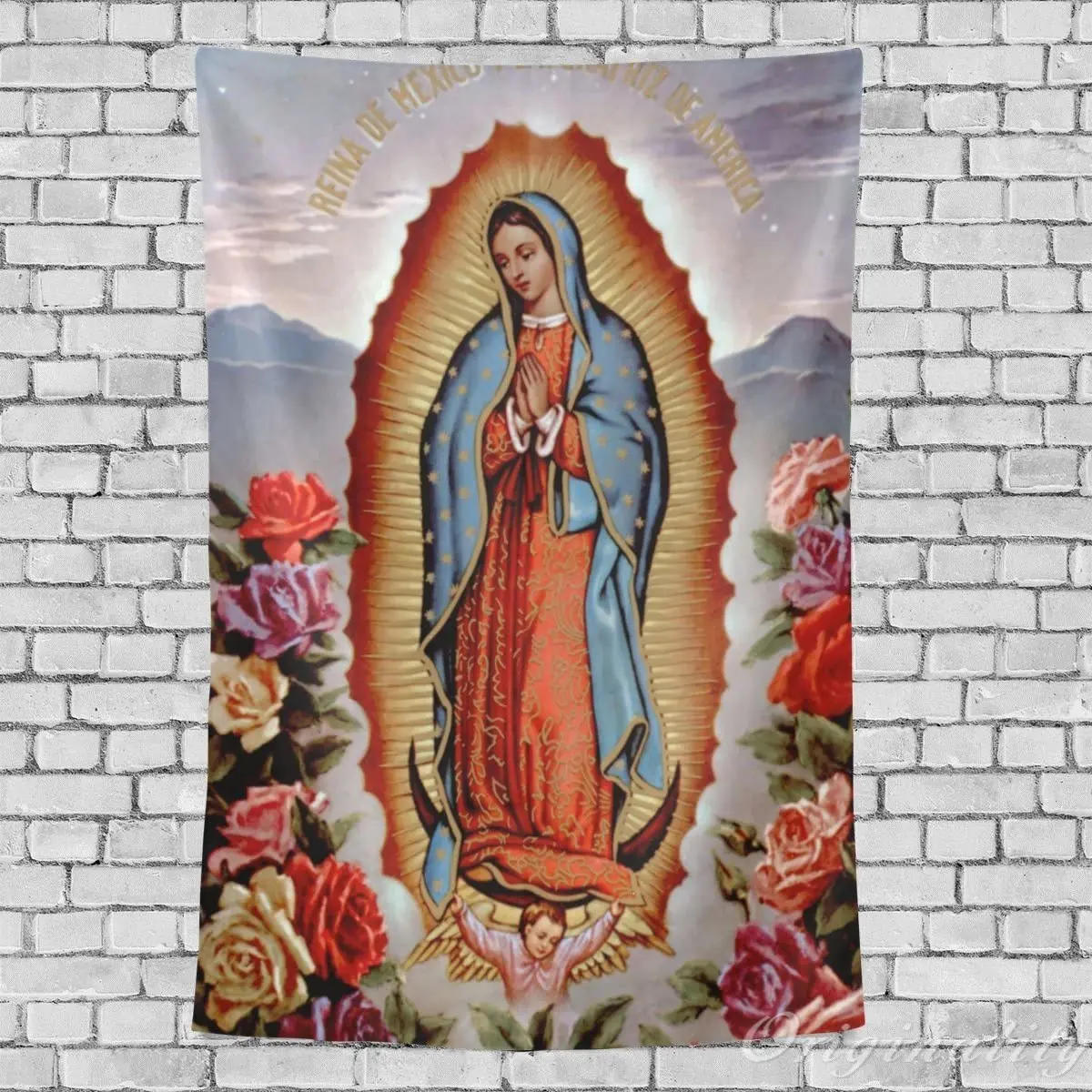 

Holly Mary Blessed Virgin Mary Our Lady Of Guadalupe Mother Of God Wall Hanging For Home Livingroom Dorm