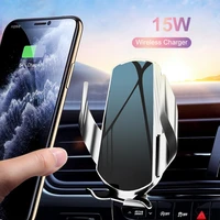 15w wireless charger automatic clamping intelligent infrared phone holder fast charging for iphone 12 11 pro for xiaomi samsung