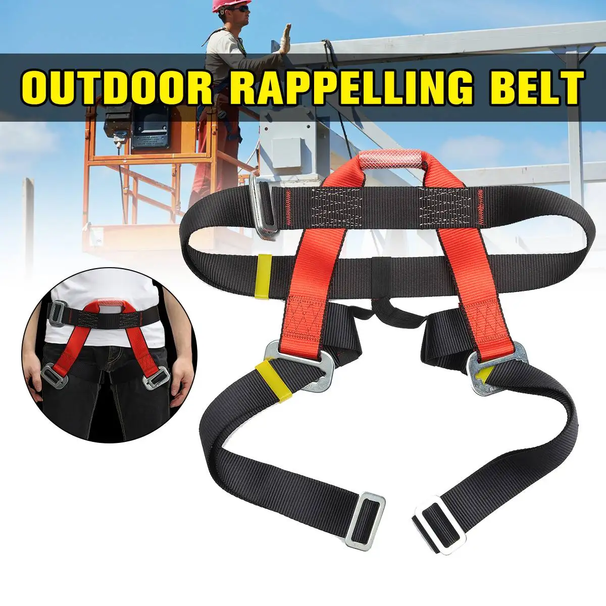 

Professional Safety Belt Climbing Outdoor Mountain Rock Climbing Rappelling Harness Bust Belt Rescue Safety Seat Sitting Strap
