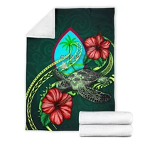 guam polynesian premium blanket green turtle hibiscus 3d printed wearable blanket adultskids fleece blanket sherpa blanket